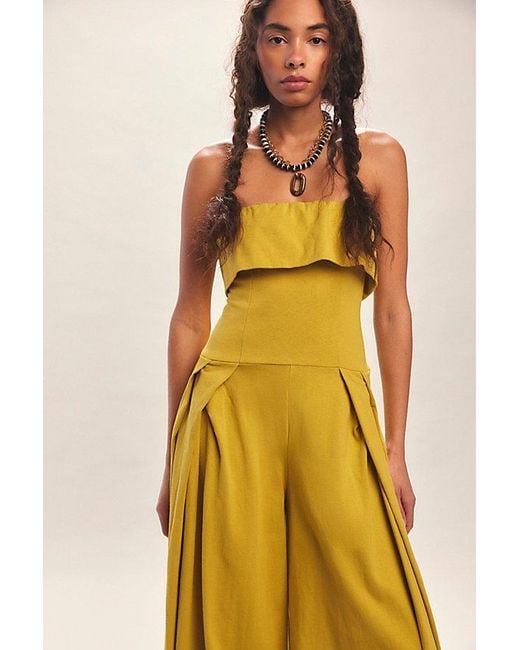 Free People Yellow Sonder One-Piece