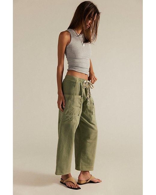 Free People Natural Jet Set Knit Pull-On Pants