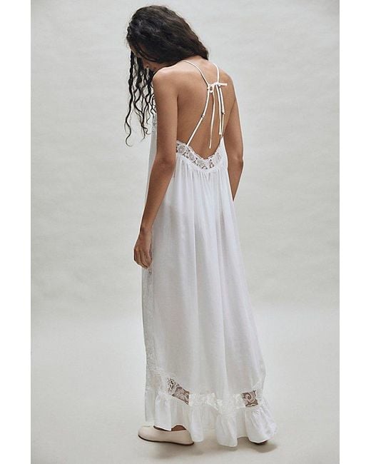 Free People Gray Kiss Me Later Maxi Slip Dress