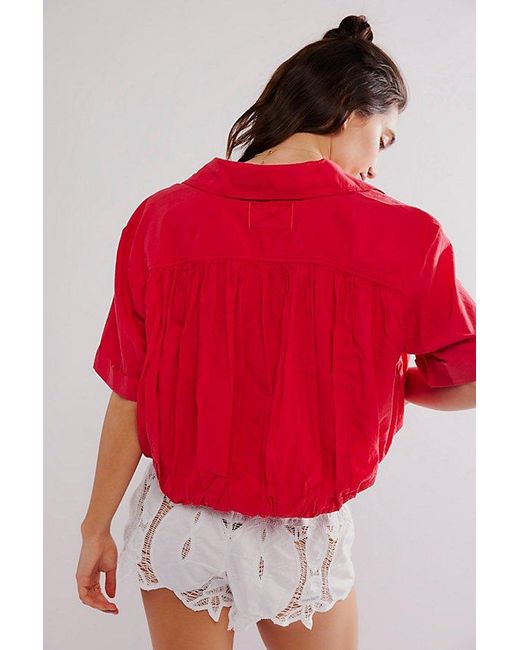 Free People Red We The Free Benny Shirt