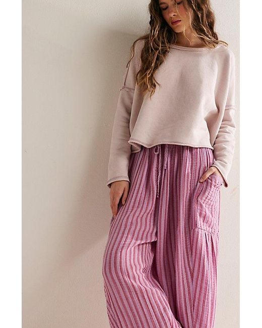Free People Quinn Striped Pants in Pink Lyst — free download