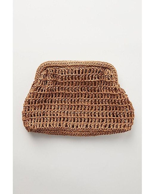 Free People Brown Sand Bound Clutch