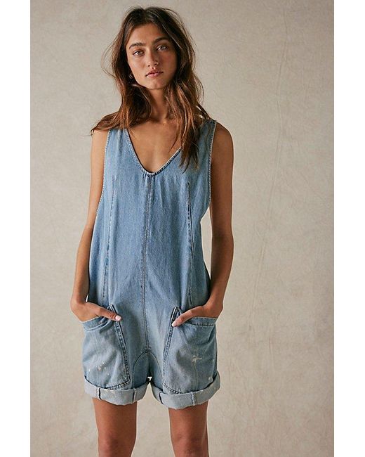 Free People Blue We The Free High Roller Shortall