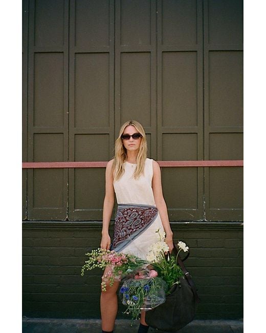 free-est Black Full Of Sunshine Cotton-linen Mini