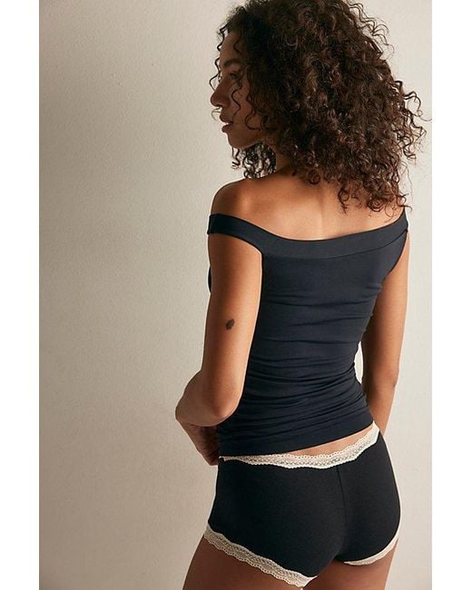 Intimately By Free People Black Round Two Asymmetrical Tank Top By