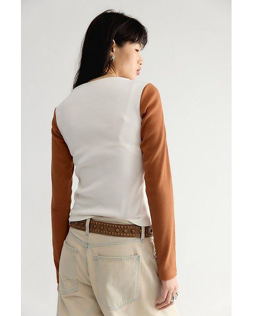Sunday Market Multicolor Folklorian Twist Long Sleeve Top