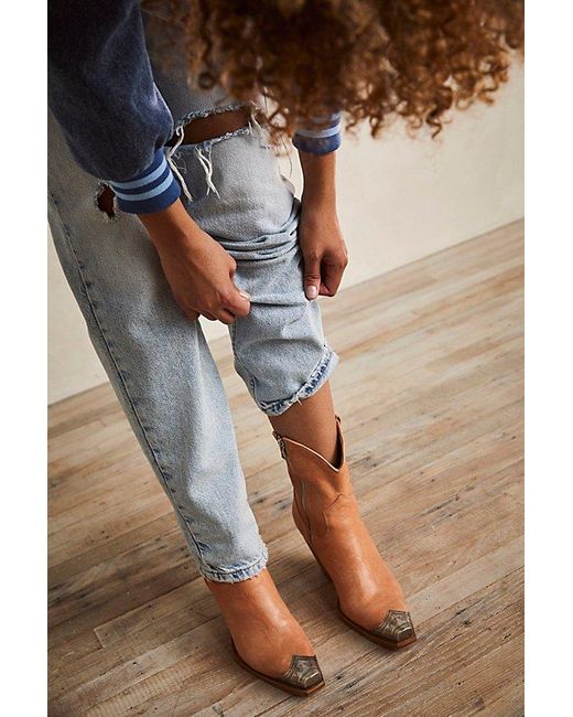 Free People Brayden Western Boots in Gray | Lyst