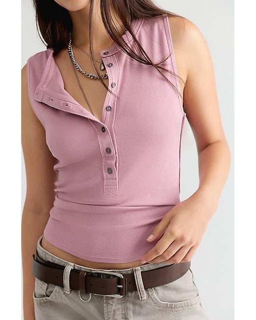 Free People Pink Jamie Henley Tank