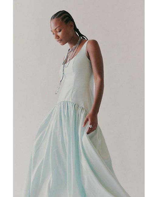 sachin and babi light blue dress Stunning Butter Yellow Drop Waist Dress Try-On main image 0
