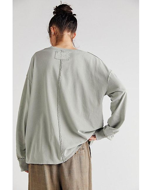 Free People Gray Fade Into You Tee