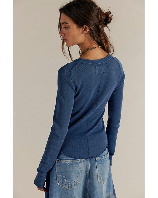 Free People Blue Easy Does It Tee