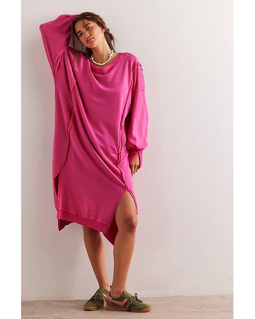 Free People Pink We The Free Camden Maxi Sweatshirt