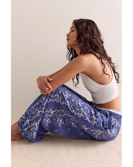 Free People Blue On Repeat Pj Pants
