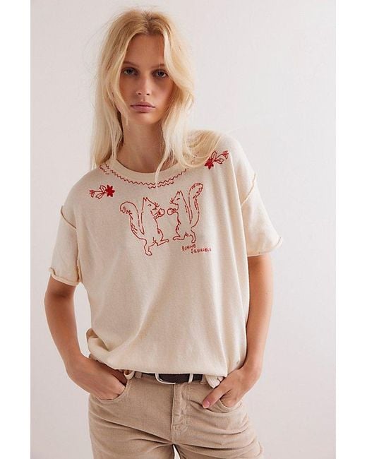 Free People Multicolor Horsin' Around Tee