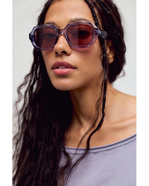 Free People Pink Alta Square Sunglasses