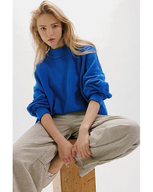 Free People Blue Palm Springs Pullover