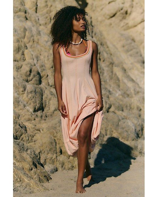free-est Natural Palmer Midi Dress By