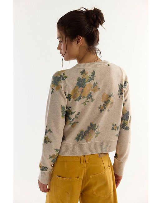 Free People Brown Nocturnal Patterned Cardi