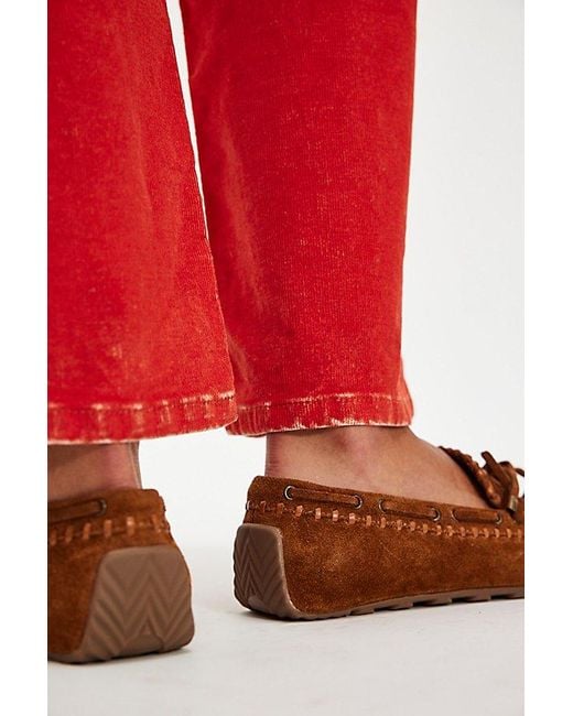 Free People Brown Misty Suede Moccasins