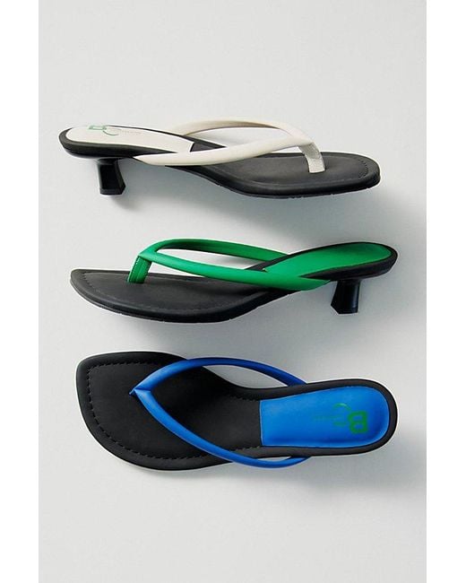 BC Footwear by Seychelles Blue Trackside Thong Heels