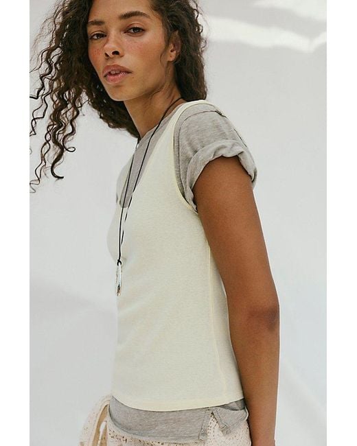 Free People Natural Ballad Reversible Tank Top