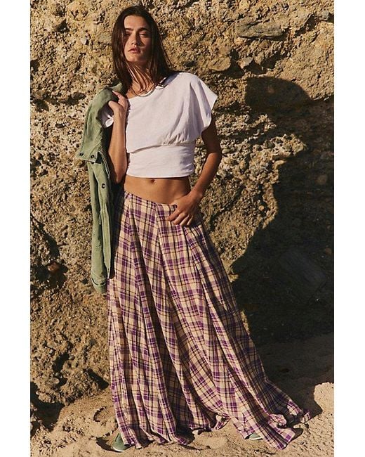Free People Brown Ives Maxi Skirt