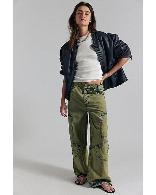 Free People Green Juniper Slouchy Cargo Pants
