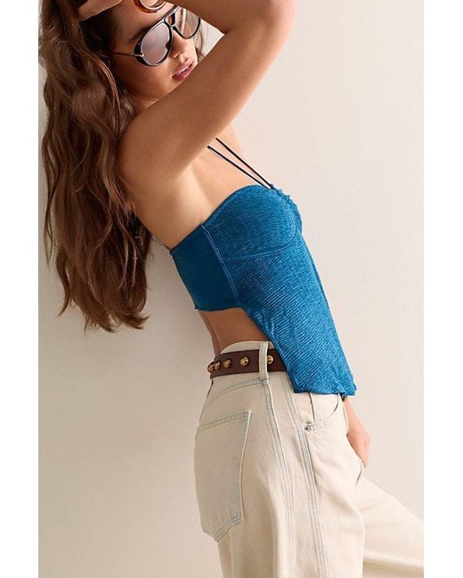 Intimately By Free People Blue Evening Out Halter Top By