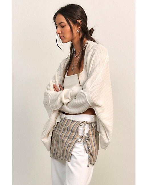 Free People Natural Beach Break Stripe Sarong