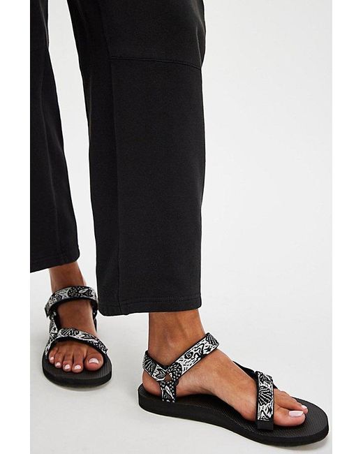 Teva Black Original Universal Printed Sandals