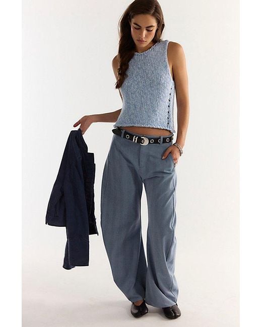 Free People Blue Opal Knit Tank Top
