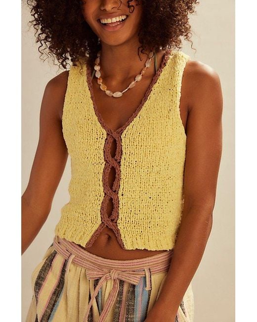 Free People Natural Sicily Shell Sweater