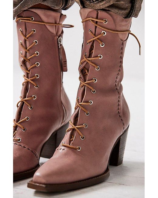 Free People Brown We The Free Canyon Lace Up Boots