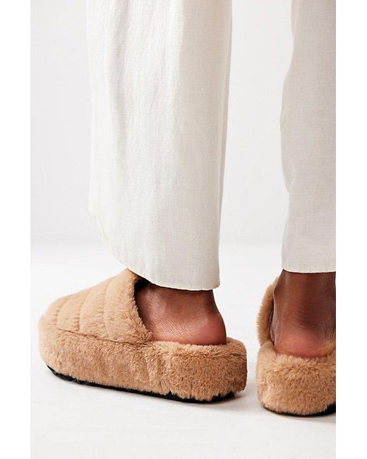 Free People Brown It's A Vibe Platform Slippers