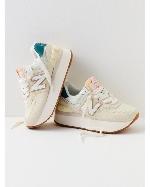 Free People Natural New Balance 574+ Sneakers