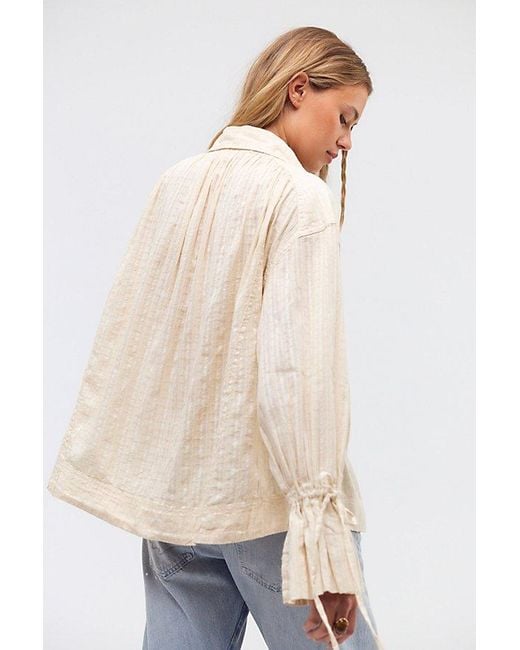 Free People Gray Oasis Washed Shirt