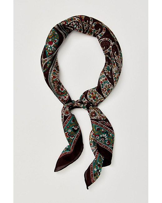 Free People Black So Silk Printed Bandana
