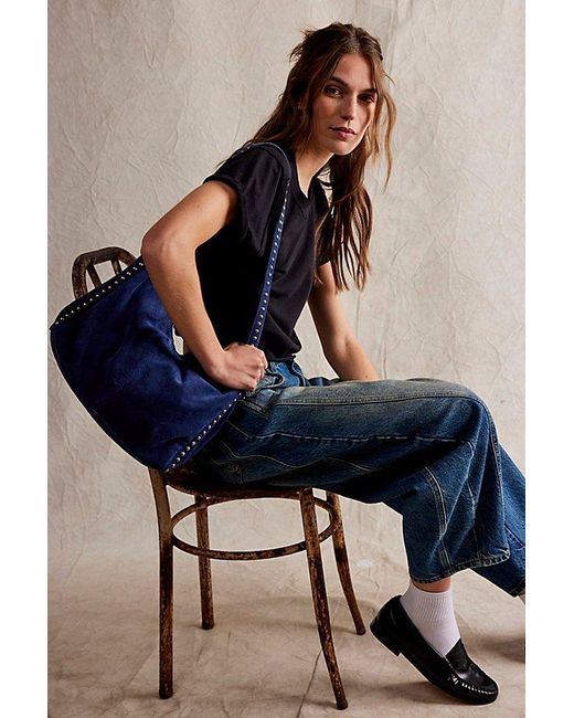 Free People Blue Maude Suede Bag