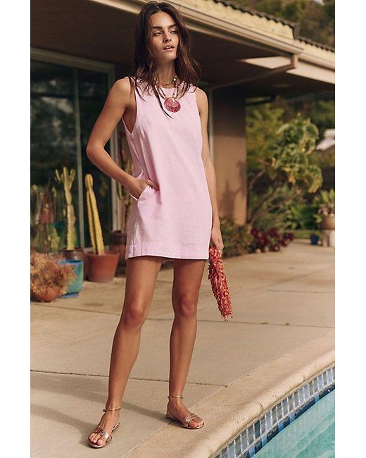 Free People Black Full Of Sunshine Cotton-Linen Mini