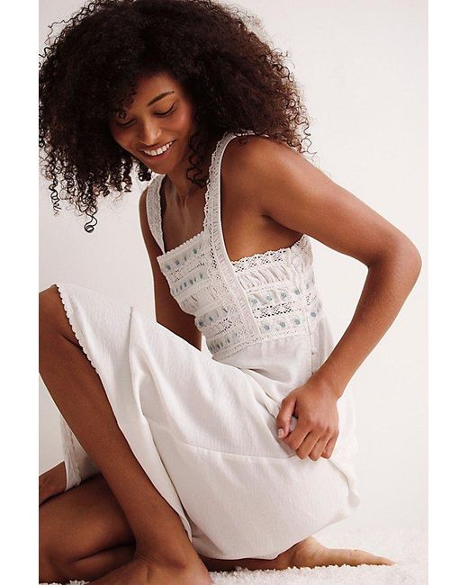 Intimately By Free People Natural Ever After Midi Slip Dress By