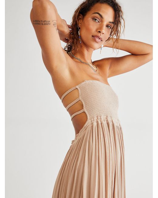 Free People Extratropical Jersey Maxi Dress in Brown | Lyst