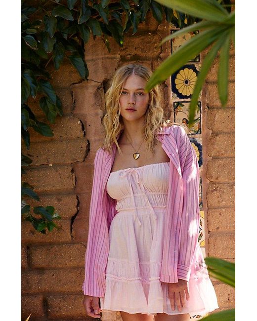 Free People Taking Sides Mini Dress in Purple | Lyst