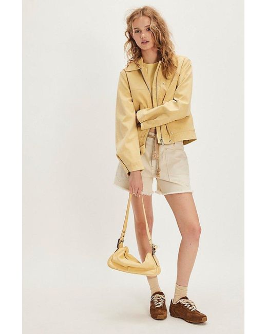 Free People Natural Blair Vegan Suede Jacket