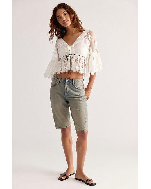 Jen's Pirate Booty Multicolor Star Anise Lace Blouse