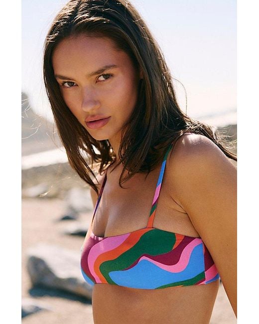 Stone Fox Multicolor Nadia Asymmetrical Bikini Top