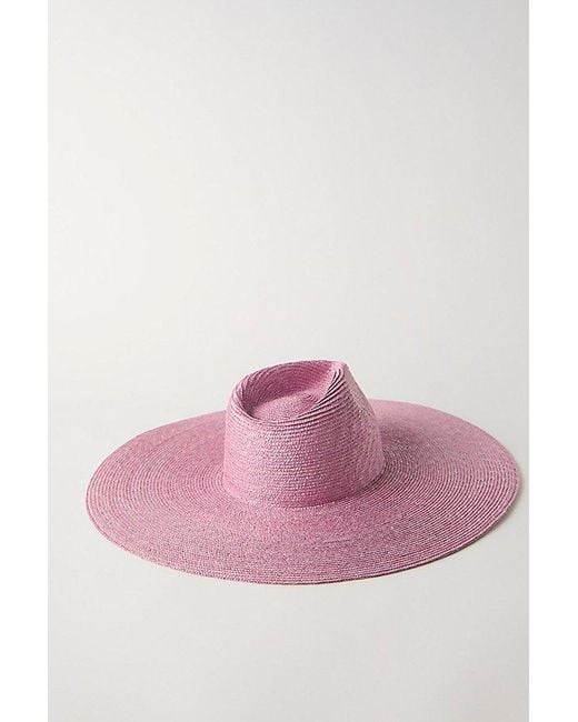 Free People Pink So Coastal Wide Brim Hat