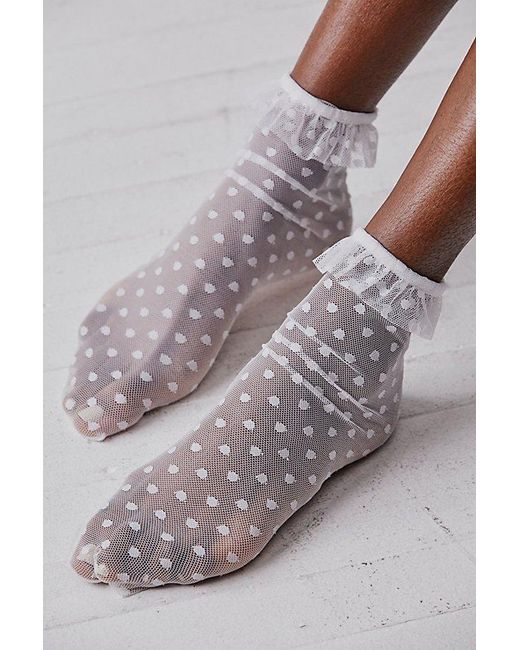 Only Hearts Gray Ruffle Socks