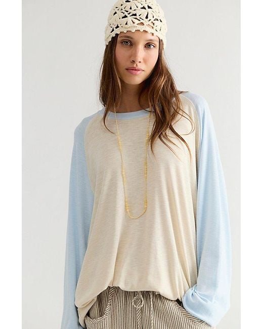 Free People Natural We The Free First Base Long Sleeve Tee