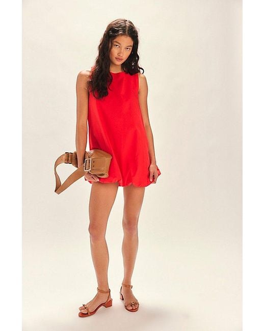 Free People Red Struttin' Bubble Mini Dress