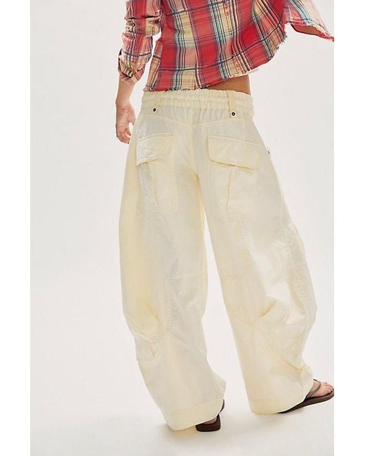 Free People White We The Free Onset Pull-On Cargo Pants